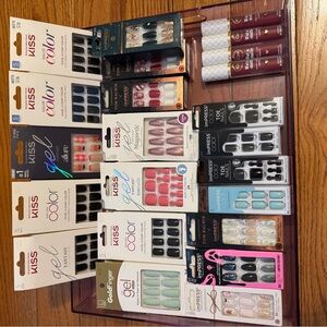 Unopened nail press with liquid lipstick